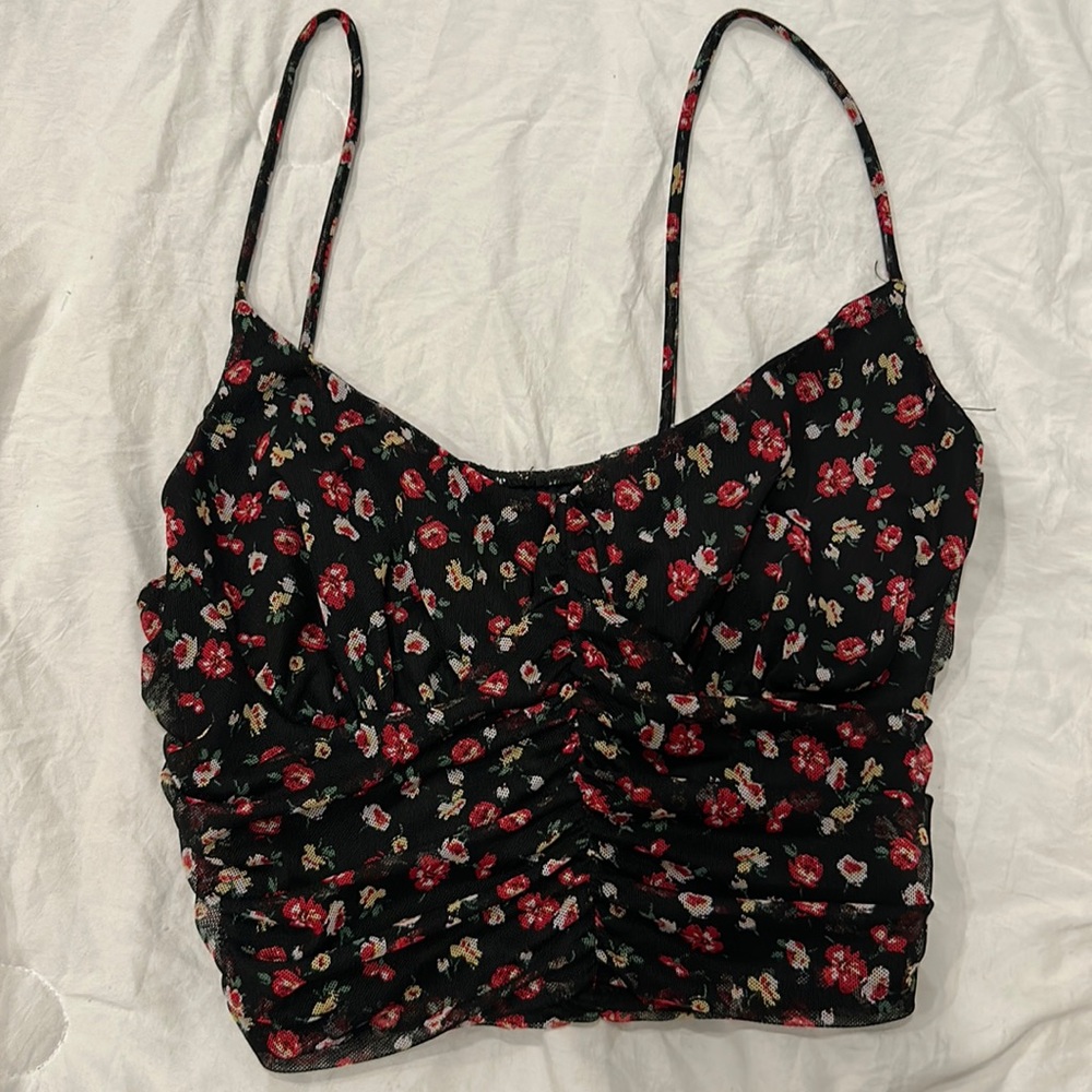 Black crop top- small